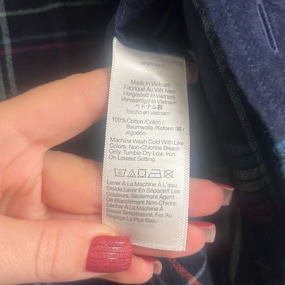 ✨Madewell Men’s Crinkle Cotton Perfect Long-Sleeve Juniper Berry Sz Small Shirt✨ - Picture 10 of 11